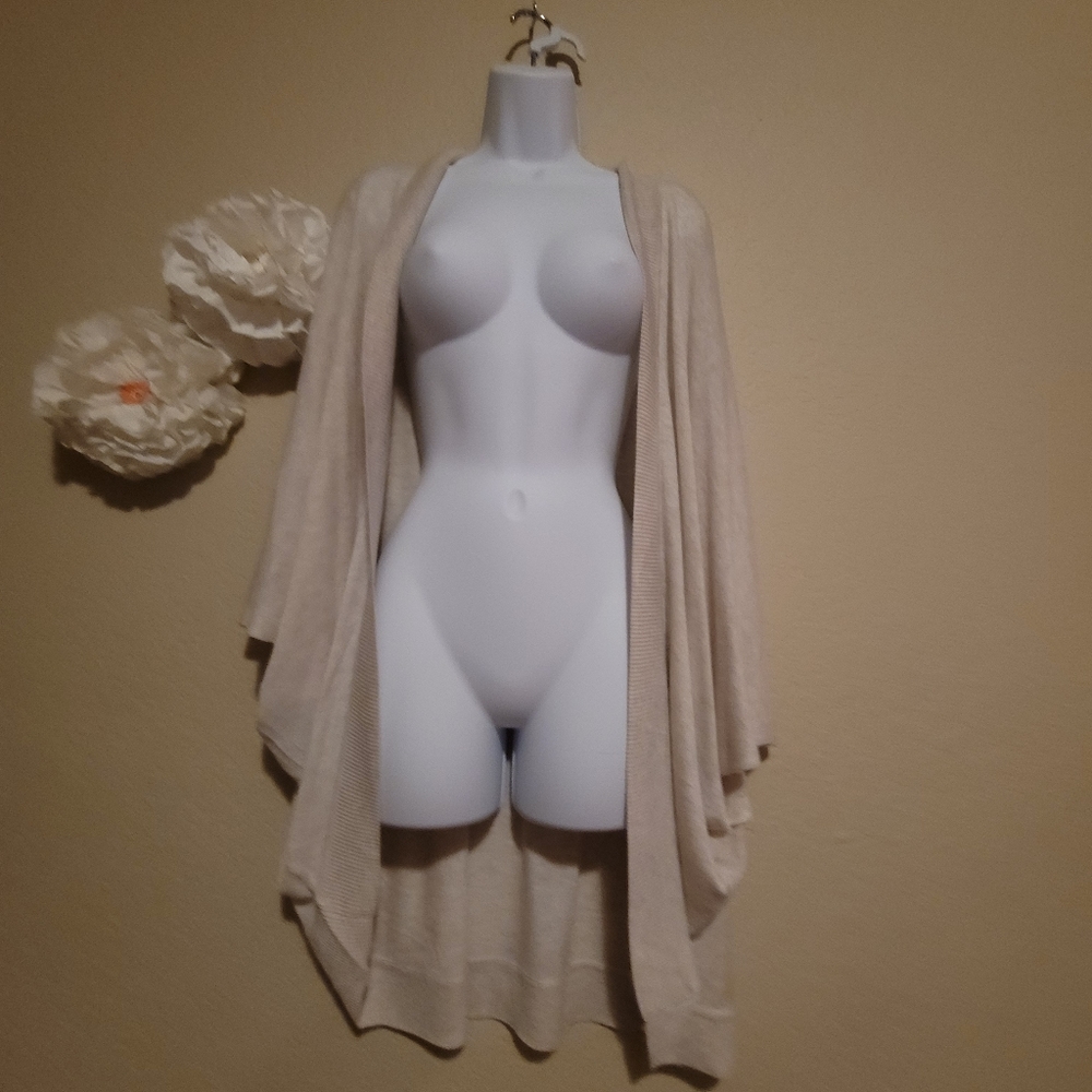 Plus Size Beige Batwing Light Sweater